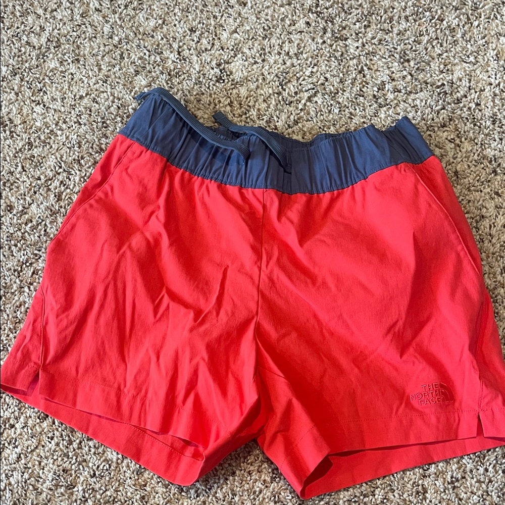 The North Face Vibrant Red and Dark Gray Shorts